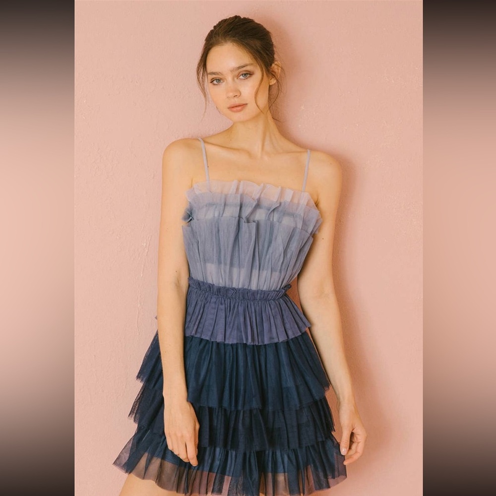 Tiered Tulle Mini Dress